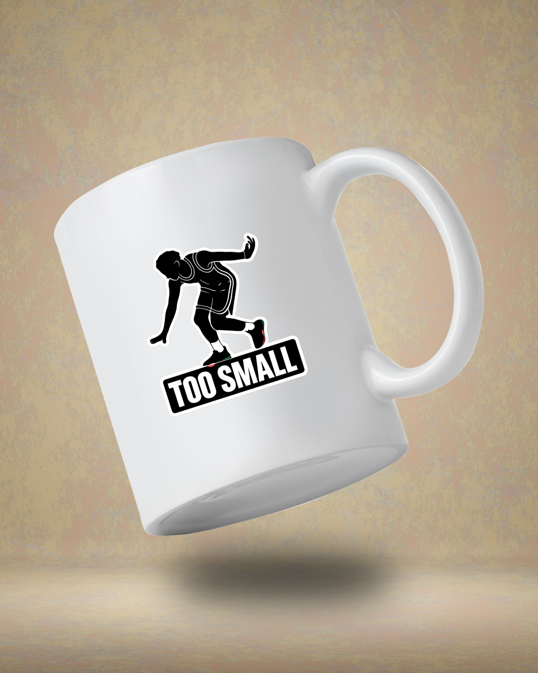 Mug Blanc Brillant TRASH "TOO SMALL"