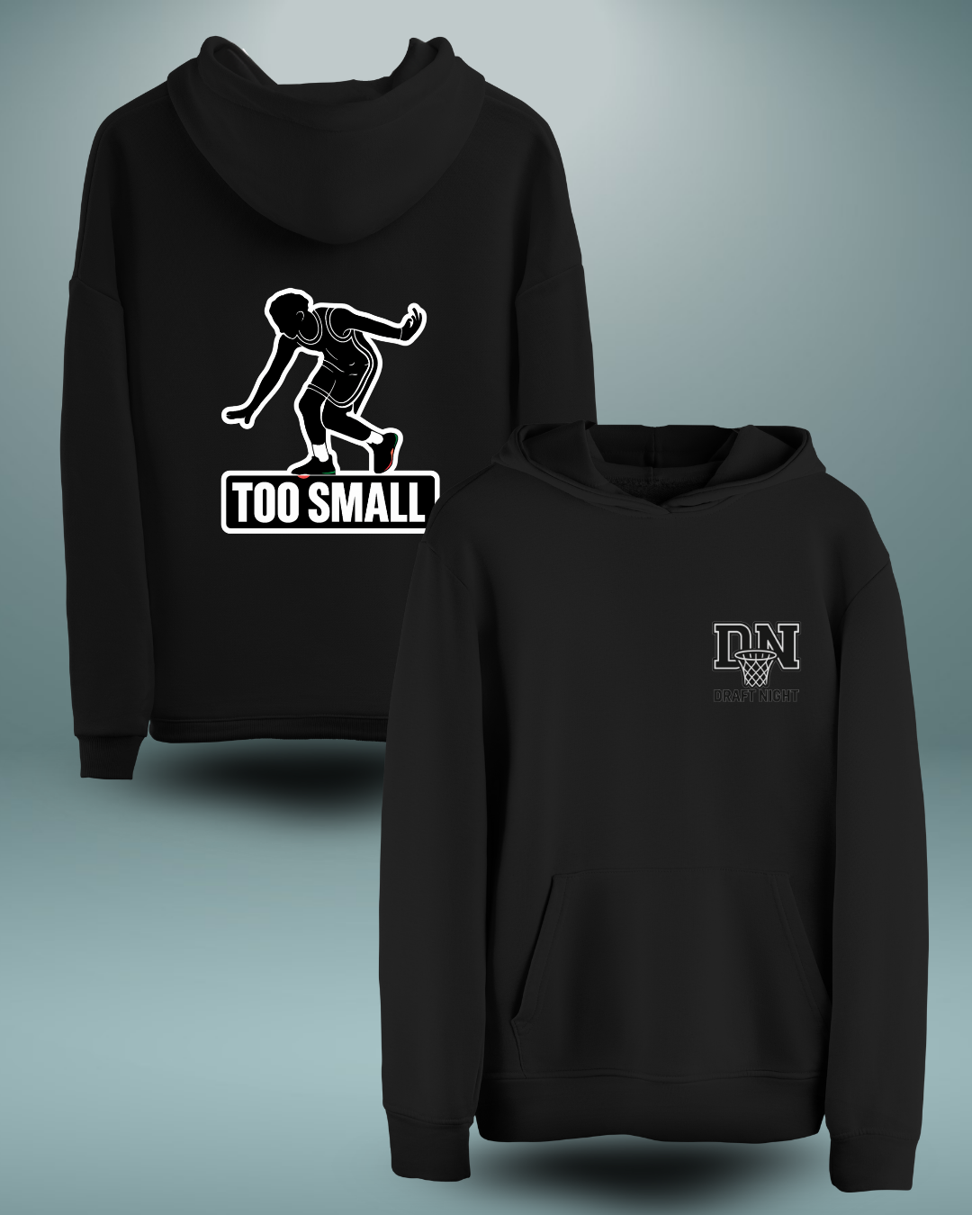 Sweat à capuche TRASH "TOO SMALL"